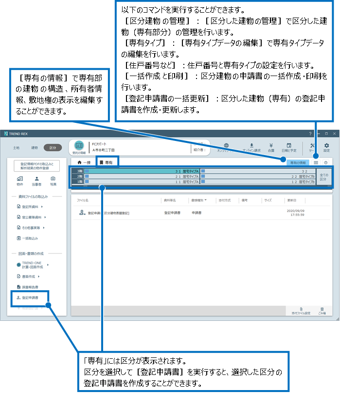 登記申請書 区分 Trend Rexお客様サポート